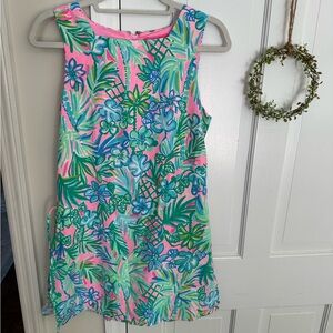 Lilly Pulitzer Pink and Green Floral Dress